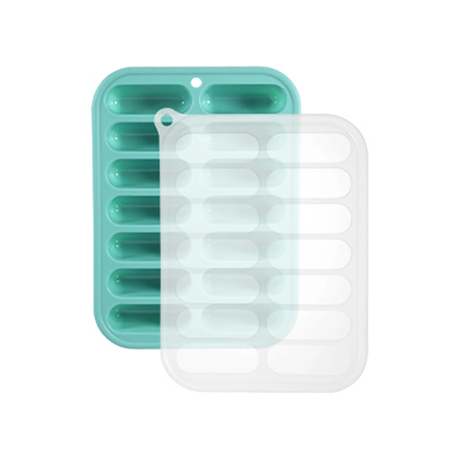 

14 Grids Whiskey Ice Cube Mold Jelly Multifunction Silicone Tray Kitchen Chocolate Rectangle Sausage Easy Clean Bar Tool DIY
