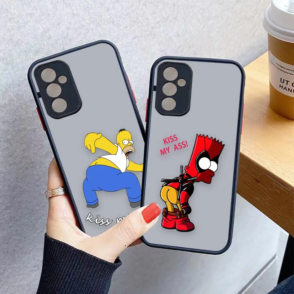 

Funny Anime S-Simpsons Shockproof Case For Samsung M52 M32 J2 J5 J7 J6 PLUS J4 J8 M10 M20 M23 M30S M31 M33 M51 M62 5G Coque Case