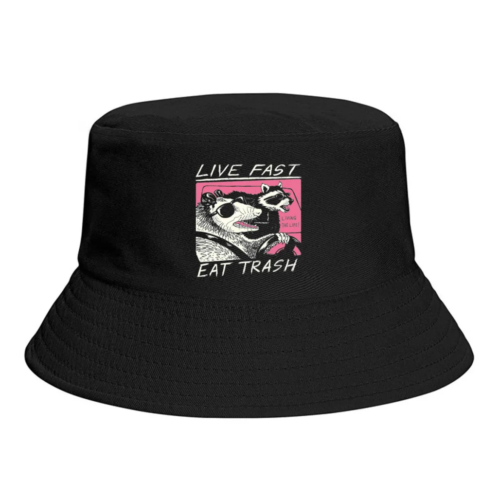 

Панама в стиле унисекс, крутая шапка в стиле хип-хоп, для мужчин и женщин, рыбака, съесть мусор, живите, быстрая Осенняя стандартная, для улицы, для Боба