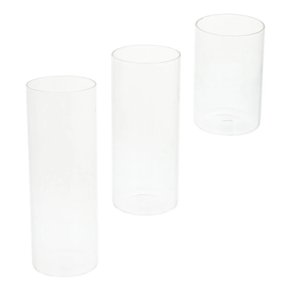 

Glass Holder Clear Cylinder Chimney Votive Tube Cover Vase Replacement Transparent Cups Tealight Lamp Tall Vases Christmas