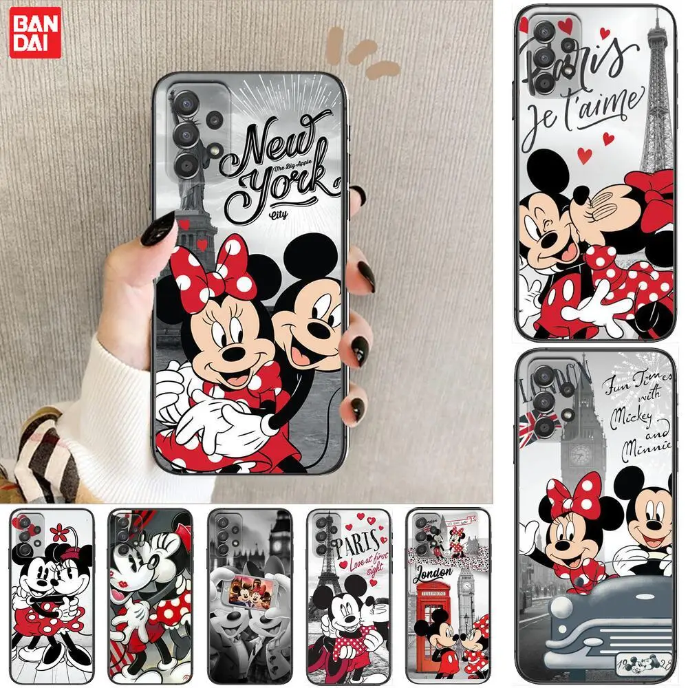 

Mickey and Minnie Phone Case Hull For Samsung Galaxy A70 A50 A51 A71 A52 A40 A30 A31 A90 A20E 5G a20s Black Shell Art Cell Cove