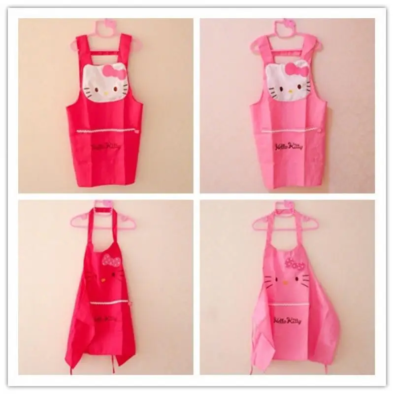 

Kawaii Sanrios Мультфильм Hellokitty аниме милая креативная кукла лето Холст Тонкий кухонный ремень фартук Игрушки для мальчиков девочек Подарки