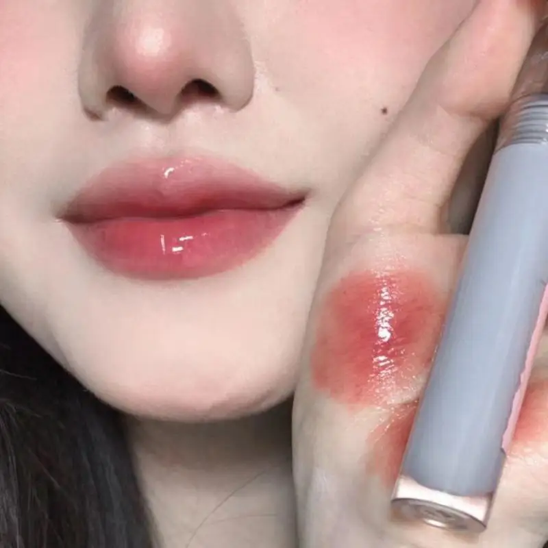 

ELECOOL Pink Clear Mirror Water Lip Gloss Lip Glaze Transparent Waterproof Glossy Liquid Lipstick Red Lip Tint Makeup Korean