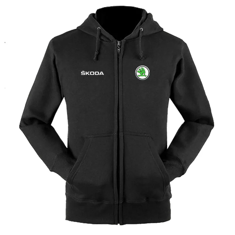 

2022 Skoda logo zipper sweatshirts coat custom 4S shop zipper hoodie jacket