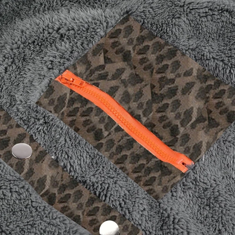 Warm Teddy Suede Sweatshirts Sexy Long Sleeve Tops Autumn Outwear Female Faux Fur Leopard Print Hooded Jacket Casual Winter Coat