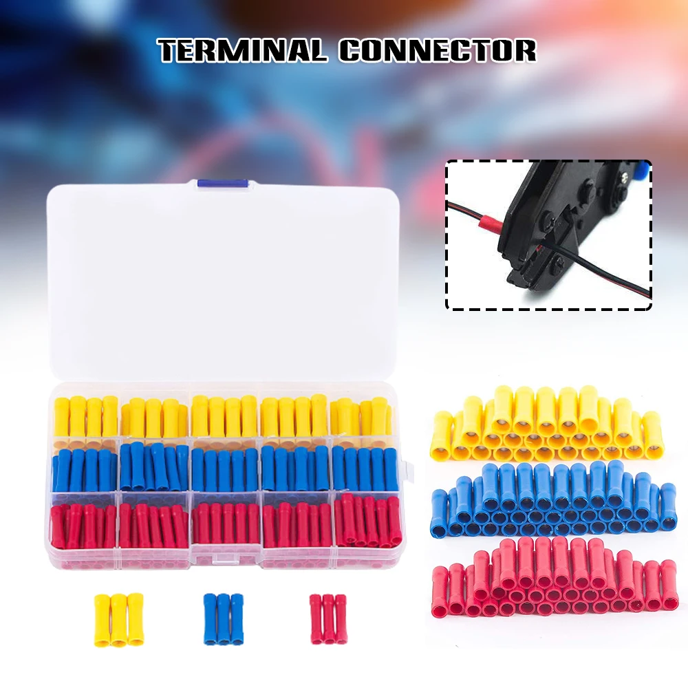 

Butt Connectors Crimp Terminals Butt Splice Electrical Crimp Connectors For Automotive Interconnect Terminals Термоусадка