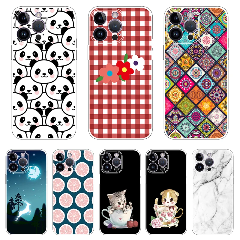 

Silicone Phone Case for iPhone 14 Cases for iPhone 14 pro Cover Soft Print Cartoon Tpu Back Cover for Iphone 14 promax Pop Shell