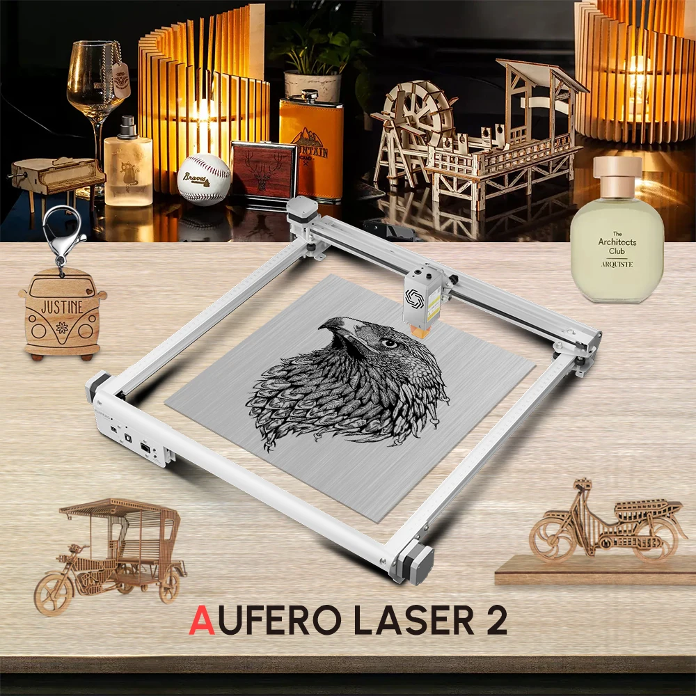 

Aufero 2 High Accuracy Laser Engraving Machine with 390x390mm Large Working Area 10W Laser Power Engraver and Cutter for Wood