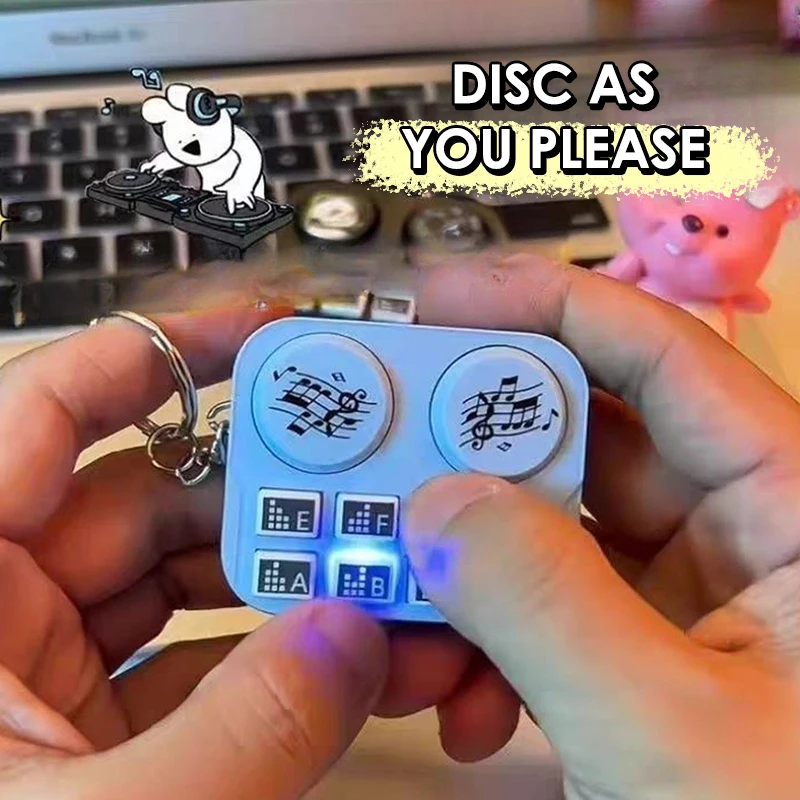 Креативный мини-диджей-машина музыкальный брелок забавная светящаяся звуковая