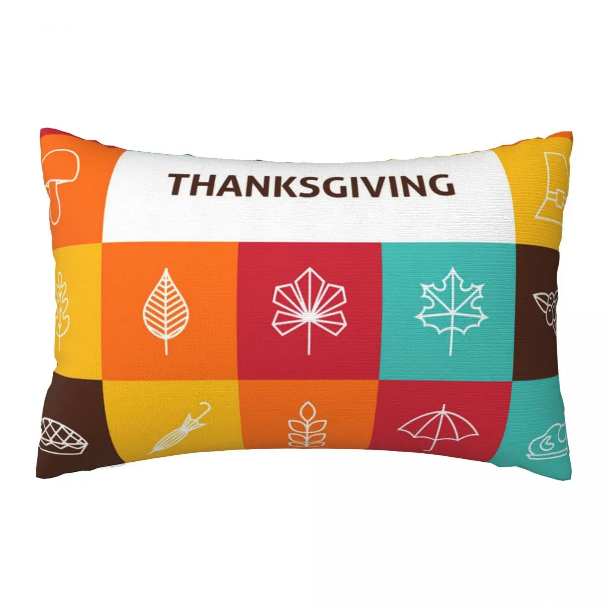 

Art Thanksgiving Day Holiday Decorative Pillow Covers Throw Pillow Cover Home Pillows Shells Cushion Cover Zippered Pillowcase