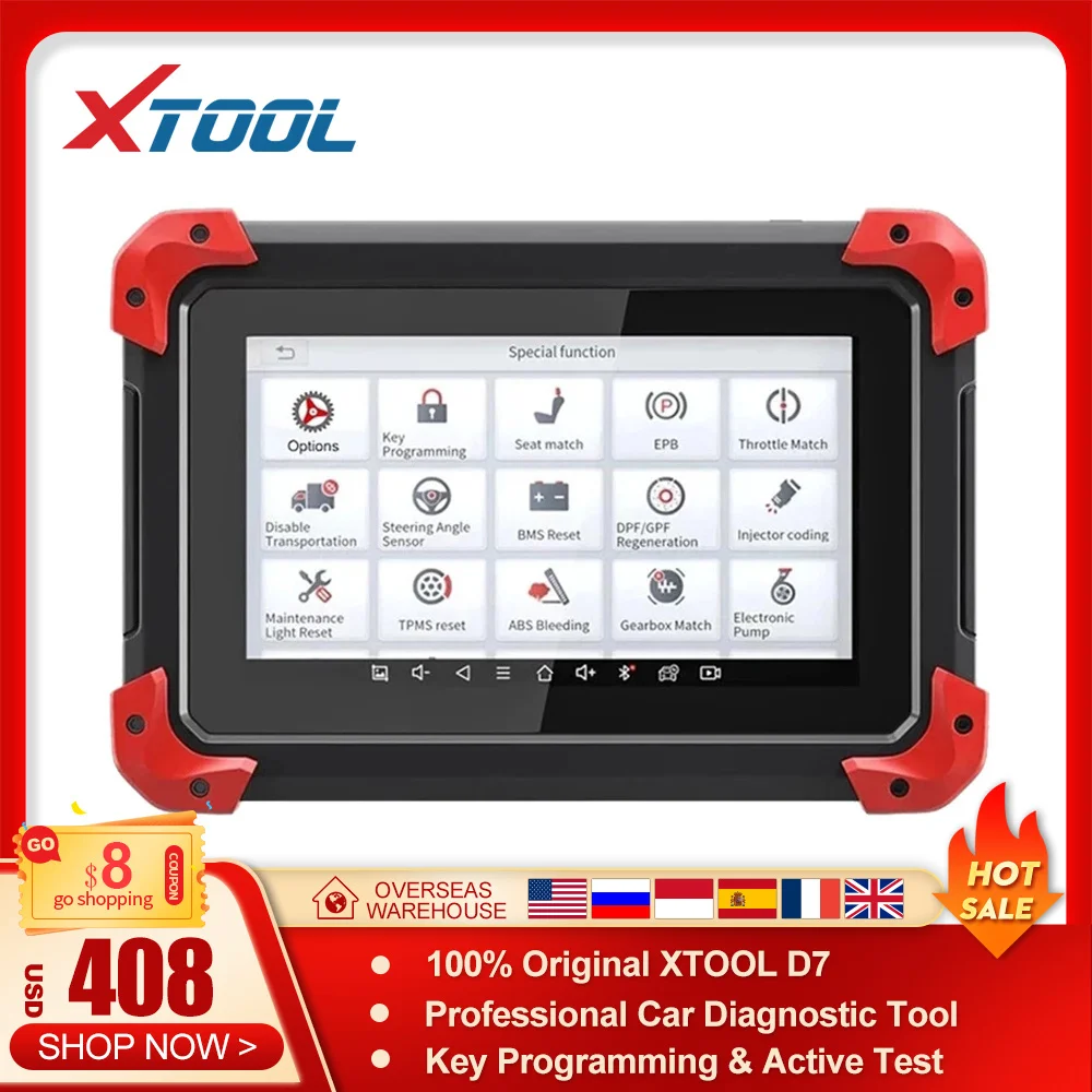 2022 XTOOL D7 все системы диагностические инструменты автомобильный OBD2 считыватель