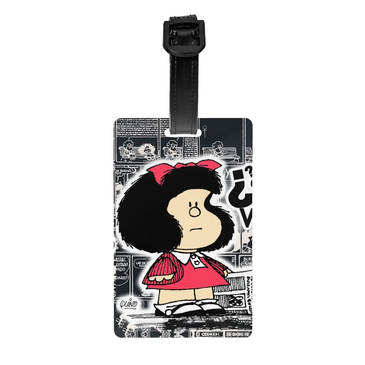 

Custom Vintage Quino Comic Mafalda Luggage Tag Privacy Protection Cartoon Mang Baggage Tags Travel Bag Labels Suitcase