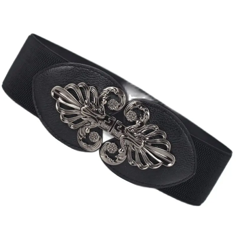 

OEM элегантные женские эластичные строгие ремни с пряжкой из сплава