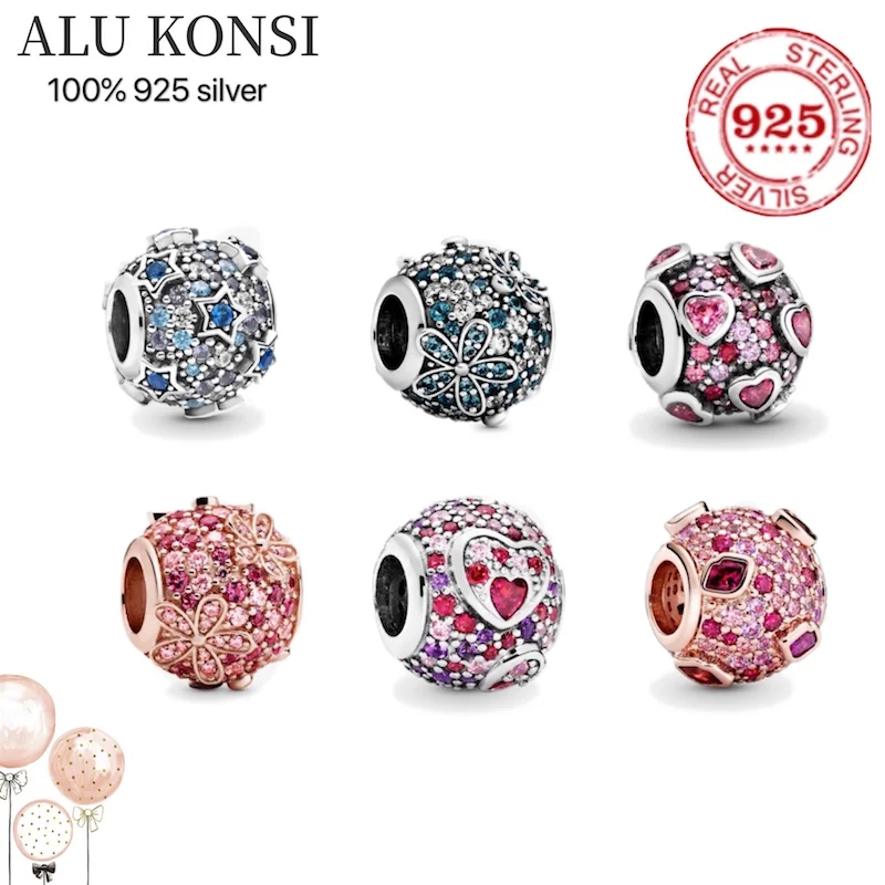 

Женская подвеска из серебра 100% пробы, с Шармами