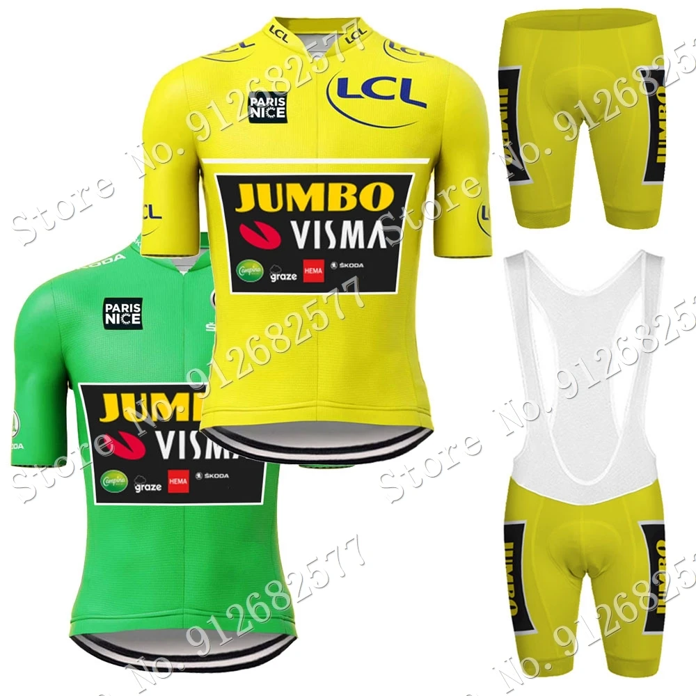 

Командный комплект из Джерси Jumbo Visma для велоспорта, желтая одежда для поездок в Париже, рубашка для шоссейного велосипеда, костюм, велосипедные шорты с нагрудником, одежда для горного велосипеда, 2022