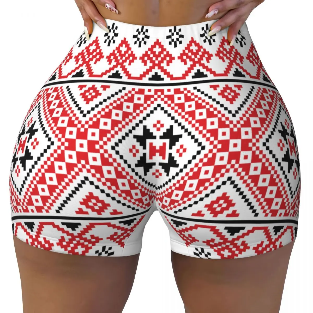 Пользовательские украинские традиционные шорты для тренировок с вышивкой