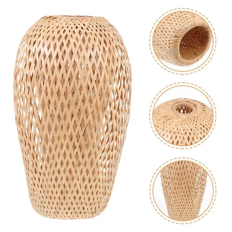

1 Pc Wicker Pendant Light Shade Wicker Ceiling Shade Woven Rattan Lamp Shade Woven Lamp Shade Rattan Ceiling Light Shade