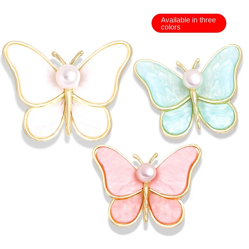 

Fashion Simple Pearl Butterfly Brooch Women Luxury Natural Exquisite Pin Elegant Corsage Gifts Popular Cute Jewelry Accessories