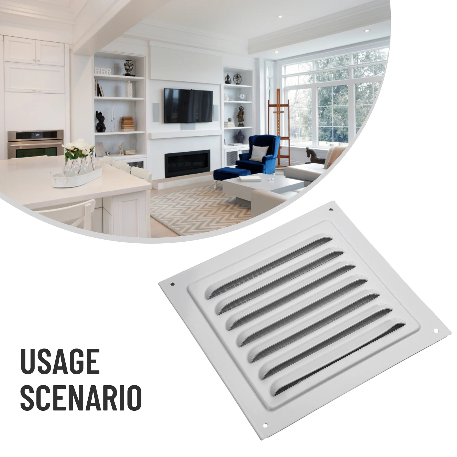 

Durable Metal Louver Vent Grille Cover, Square Insect Screen Cover, Ideal for Wall or Ceiling Openings, Indoor or Outdoor Use