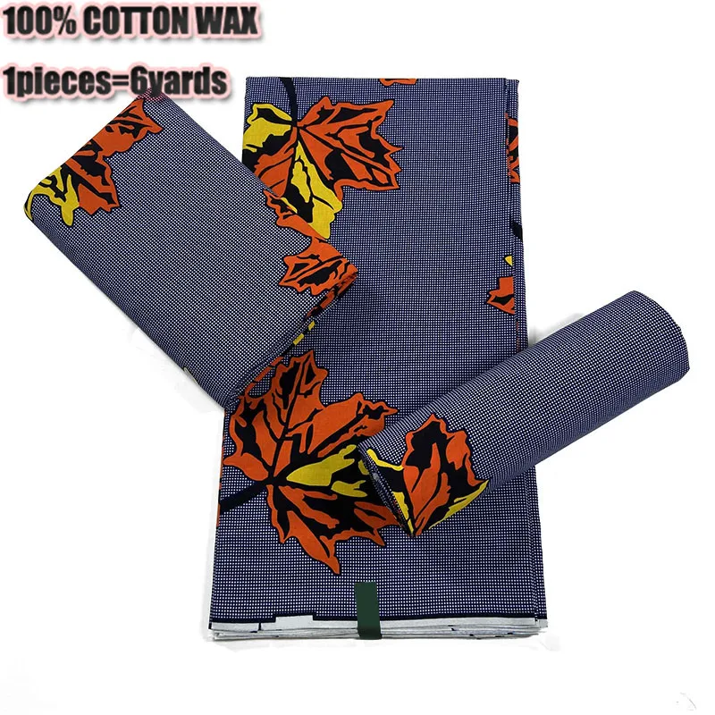 

Ankara Wax 100% cotton 2022 High Quality Ghana Style Guaranteed Veritable African Real Wax Printed Fabric 6 yards For Dress