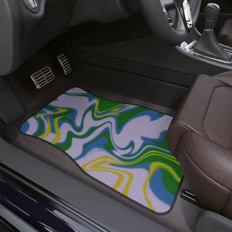 

Коврики для автомобиля с мраморной текстурой, коврики для автомобиля с абстрактным изображением, в стиле ретро