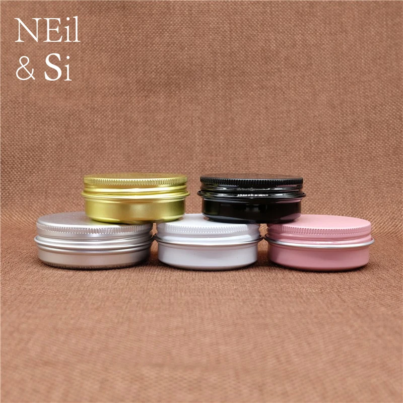 

30g Aluminum Refillable Jar 30ml Lip Oil Cream Wax Lotion Tin Empty Cosmetic Container Screw Cap Travel Bottle