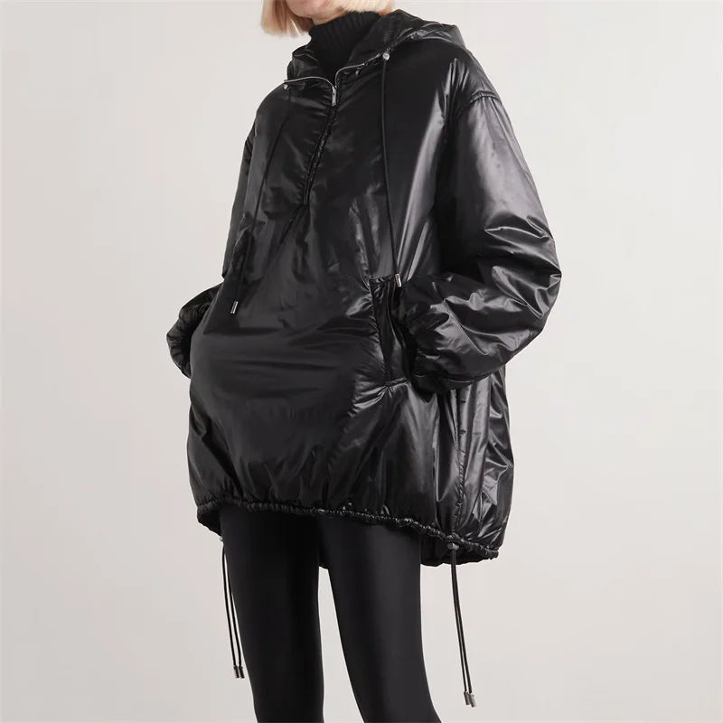 

Winter Jacket Women SS2023 Autumn Korean Fashion Logo Embroidered Women's Hooded Cotton-padded Jacket Windproof Warm Thick Coat