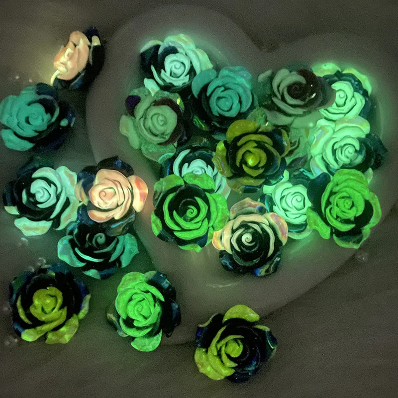 WFFNNKC 10 шт. светящийся цветок камелии полимерные аксессуары Рождественские