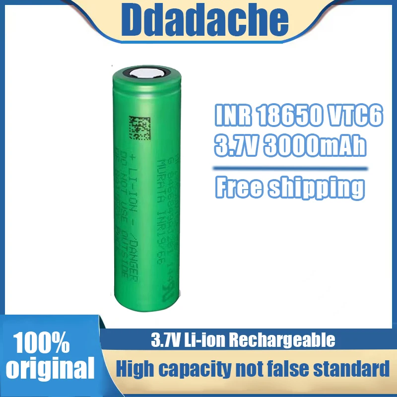 

VTC6 3.7V 3000mAh Rechargeable Lithium Ion Power Battery Sony 18650.20a Suitable for Toy Cars Electric Vehicle Flashlight