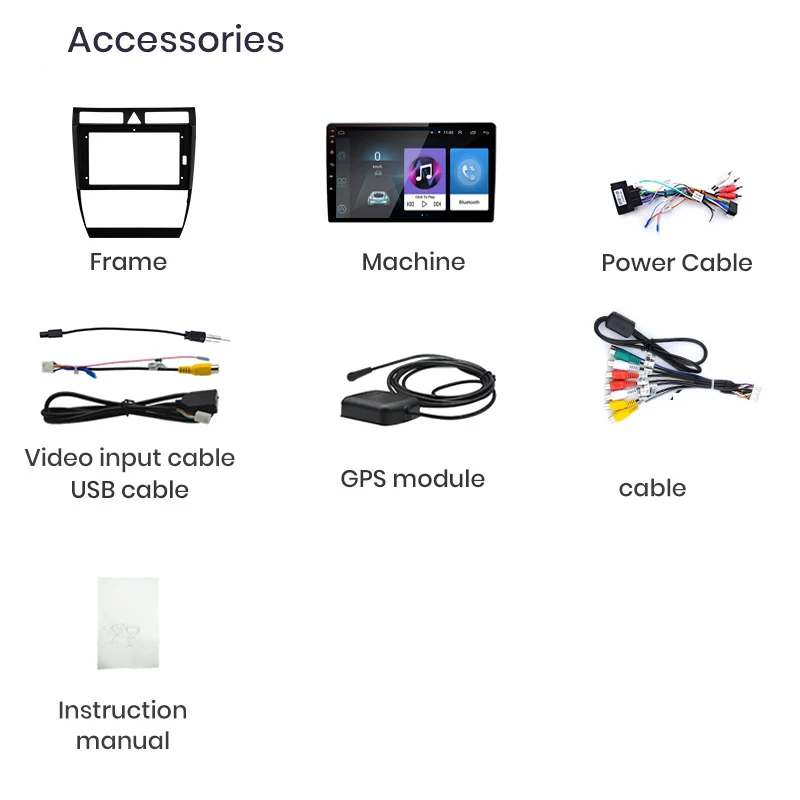 Автомагнитола OLPAY 2DIN 4 + 64 ГБ Android 10 без dvd GPS для Audi A6 C5 1997-2004 |