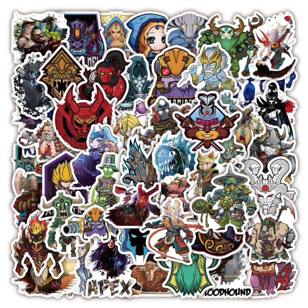 

10/30/50pcs new game Dota2 graffiti stickers waterproof removable notebook skateboard luggage motorcycle water cup stickers