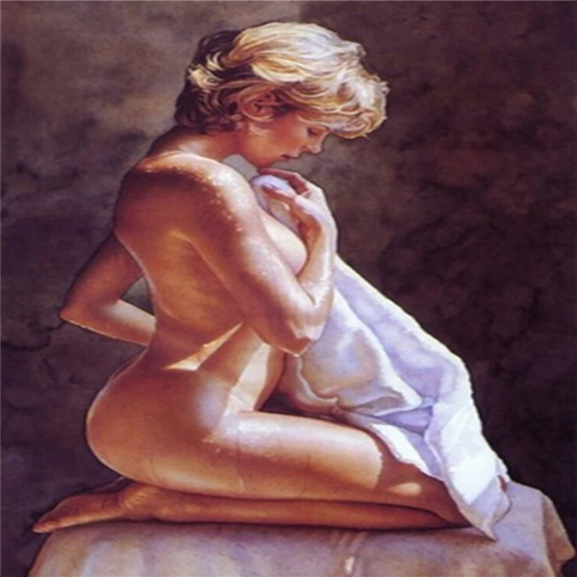 

Алмазная мозаика 5D «сделай сам» с изображением сексуальной обнаженной женщины, полностью алмазная вышивка, Набор для вышивки крестиком, алмазная вышивка полная