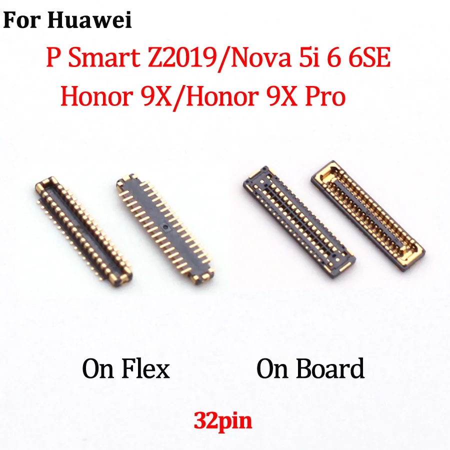 

2pcs New LCD display FPC Connector Port Plug on Mainboard/cable/Flex for Huawei P Smart Z 2019 Honor 9X / 9X Pro / Nova 5i 6 6se
