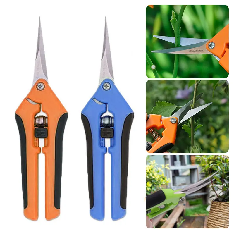 

Gardening Pruning Shears Garden Tools Fruit Picking Weed Home Potted Branches Pruner Straight/Elbow Stainless Steel Pruning Tool