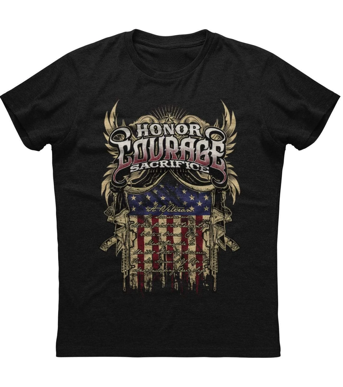 

Courage, Honor and Sacrifice: The Virtues of a Hero T-Shirt 100% Cotton O-Neck Short Sleeve Casual Mens T-shirt Size S-3XL
