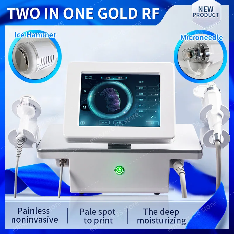 

RF Fractional Microneedle Machine with Cold Hammer RF Radio Frequency Skin Tightening Acne Scars Stretch Marks Removal For Salon