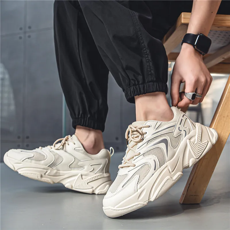 

Men's Sneakers Casual Fashion Dad Shoes Spring Comfortable Thick Sole Cushioning Sneakers Men's Shoes Breathable Shoe