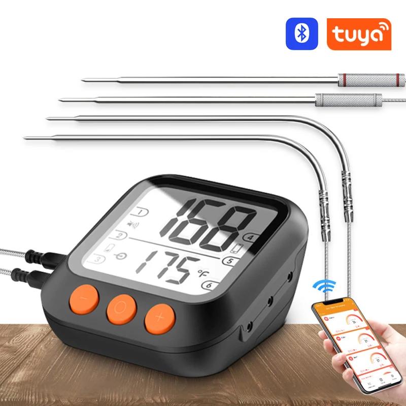 

CORUI Tuya Smart BBQ Thermometer Bluetooth5.0-compatible Barbecue Meat Water Temperature Device APP Control Timer Smart Home