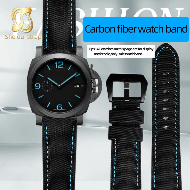 Ремешок для часов Panerai PAM01661 799 616 из углеродного волокна 22 мм 24 26