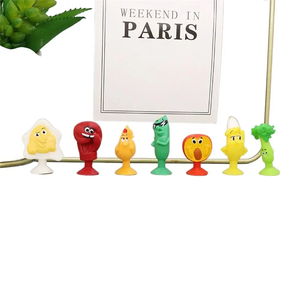 

10Pcs Random Mini Vegetable Action Figure Sucker Toys Decorative Collectibles Fruit Minifigure Capsule Toys for Child Gift