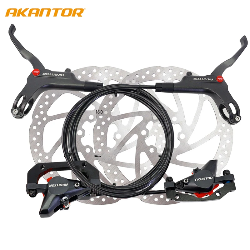 

AKANTOR bicycle brake ultralight hydraulic mountain bike disc brake bicycle parts brake kit front 8000 / rear 1400mm