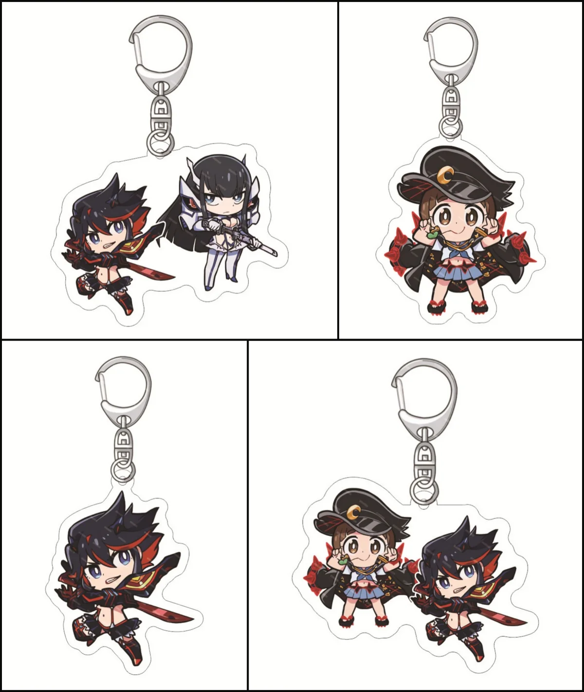 

Anime KILL La KILL Keychain KeyRing Matoi Ryuuko Kiryuuin Satsuki Acrylic KeyChain Collection Decor Kawaii Bag Ornament Toy Gift