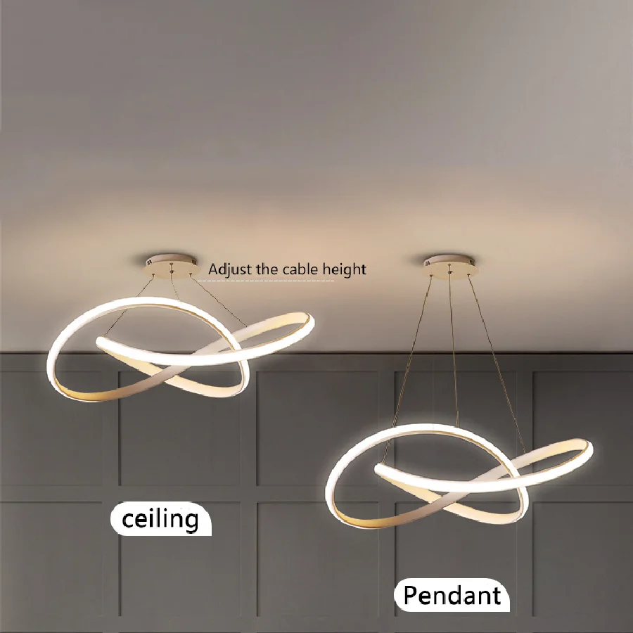 

Modern LED ceiling lights living dining Bed room kitchen luminaire suspendu Black/White ceiling lamp lustre led light fixtures