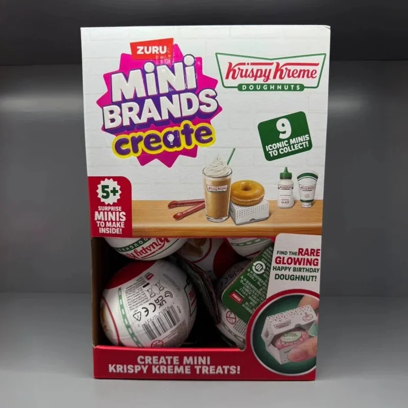 Фото Коллекционная игрушка Zuru Mini Brands Create Creations 5 Surprise Ball: Набор для приготовления пончиков Krispy Kreme и кофейного напитка, подарок для коллекционеров №2