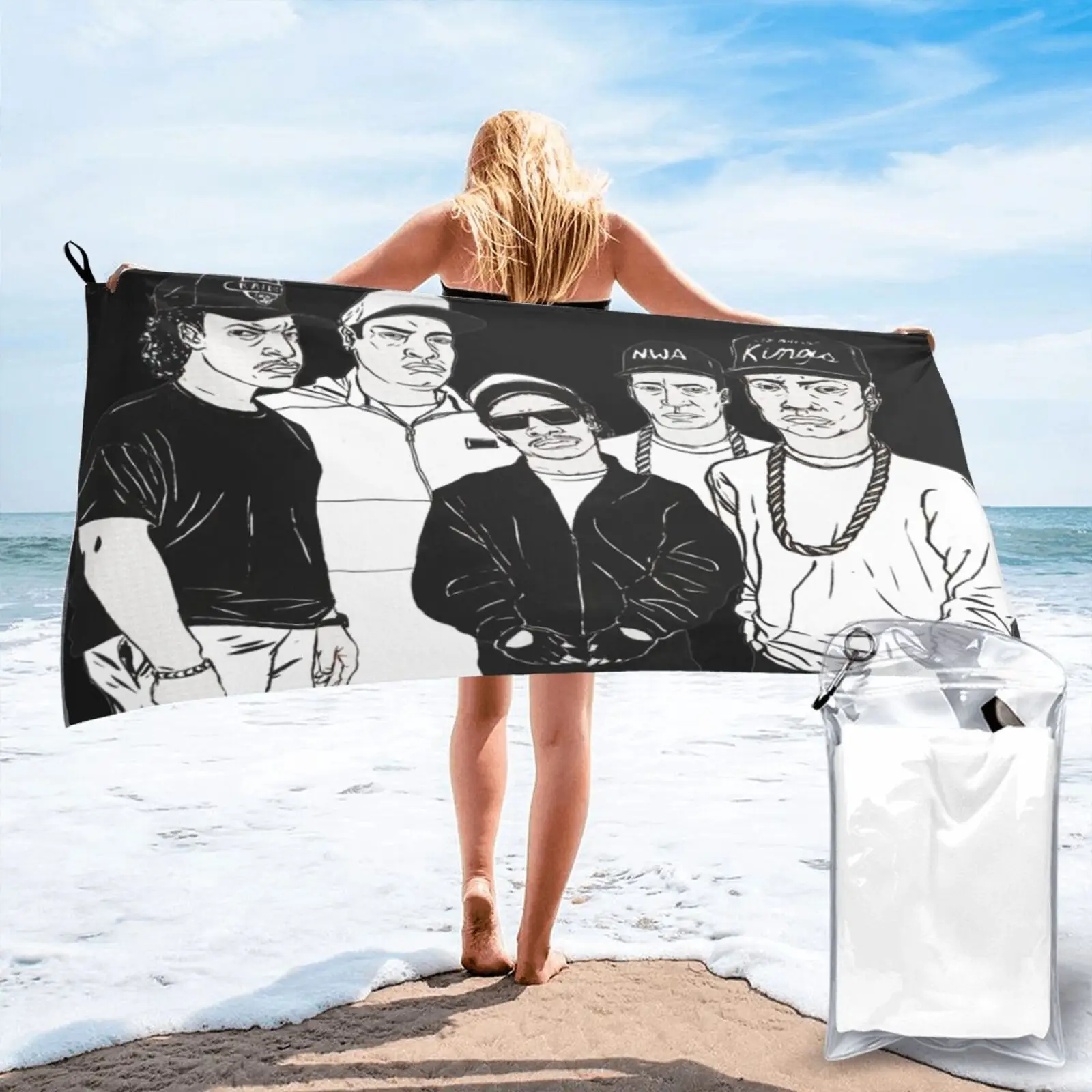 

NWA Outta Compton Gangsta Eazy E Beach Towel Towels Bathroom Towel Beach Beach Cover Sauna Towel Bathroom Products Beach Towel