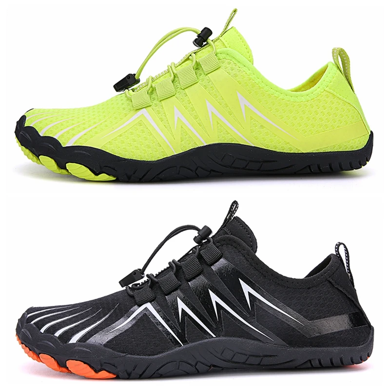 

Green Water Shoes For Men Aqua Upstream Shoes New Breathable Mesh Beach Sandals Summer Sport Shoes Women Swimming Shoes Slippers