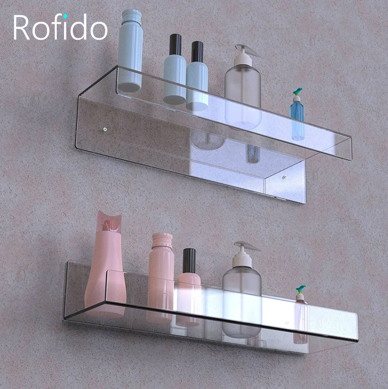 

Acrylic Rack Wall-mounted Book Shelf Jewelry Display Rack Room Acrylic Makeup Organizer Bedroom Decor Storage Holder Accessories