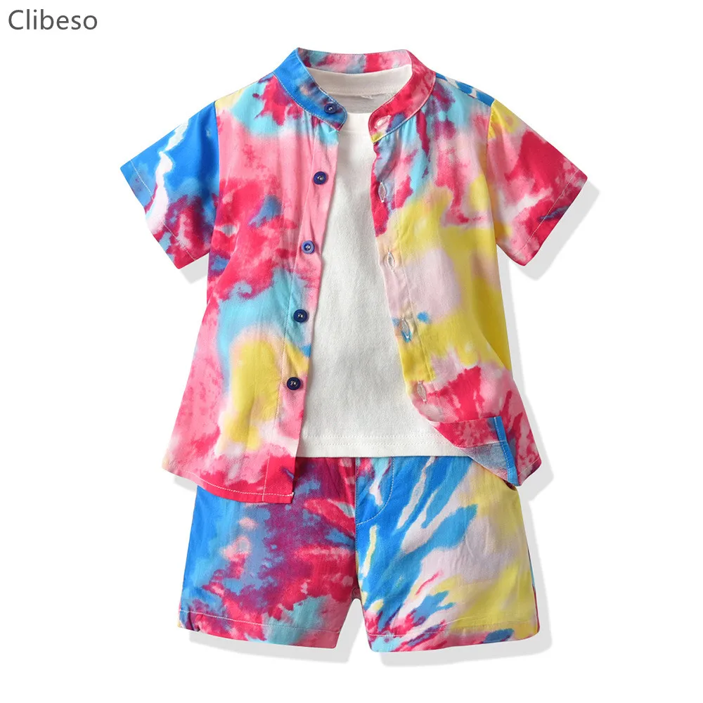 

3 шт./комплект, хлопковая Футболка с воротником-стойкой и шорты