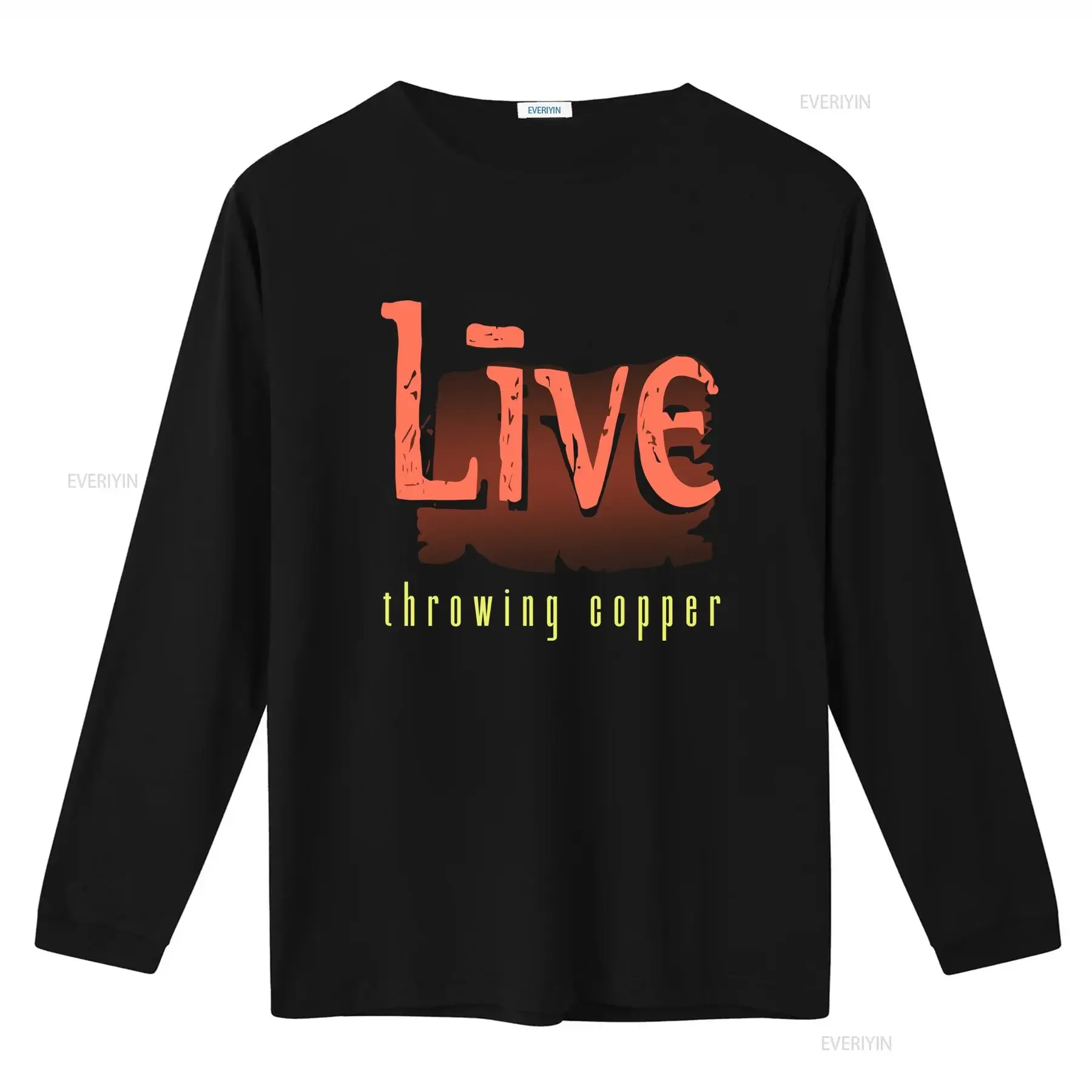 Фото Винтажная футболка 1994 года с принтом Live Throwing Copper Tour, ретро-футболка рок-группы, винтажный топ с эффектом потертости для повседневной носки, модная и стильная. №2