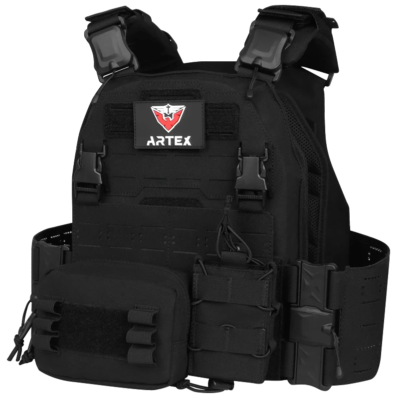 Фото Велосипедный жилет ARTEX 8310 для активного отдыха, жилет в стиле MOLLE с быстросъемной конструкцией, лазерной резкой и отделениями для хранения снаряжения для велоспорта. №3